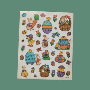 10/$25 Vintage Easter Sticker Sheet AGC 80s/90s Bunnies